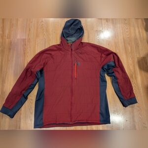 MEC Men's Burgundy and Charcoal Performance Jacket